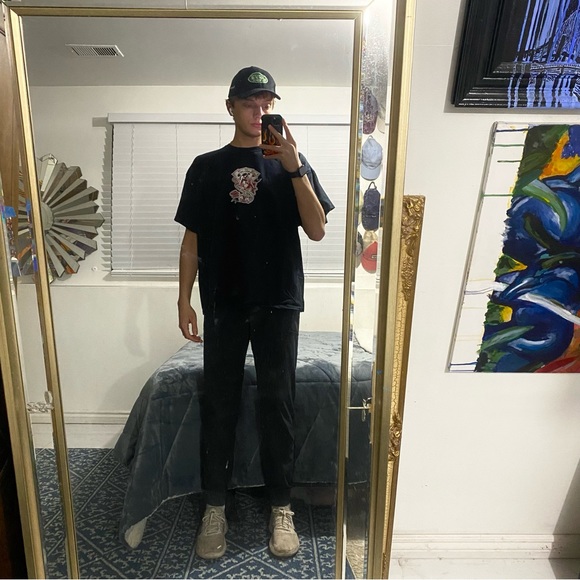 vintage black & red “old guys rule” graphic tshirt - Picture 3 of 3